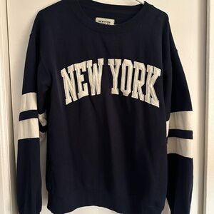 New York Navy Crew Neck Sweater
